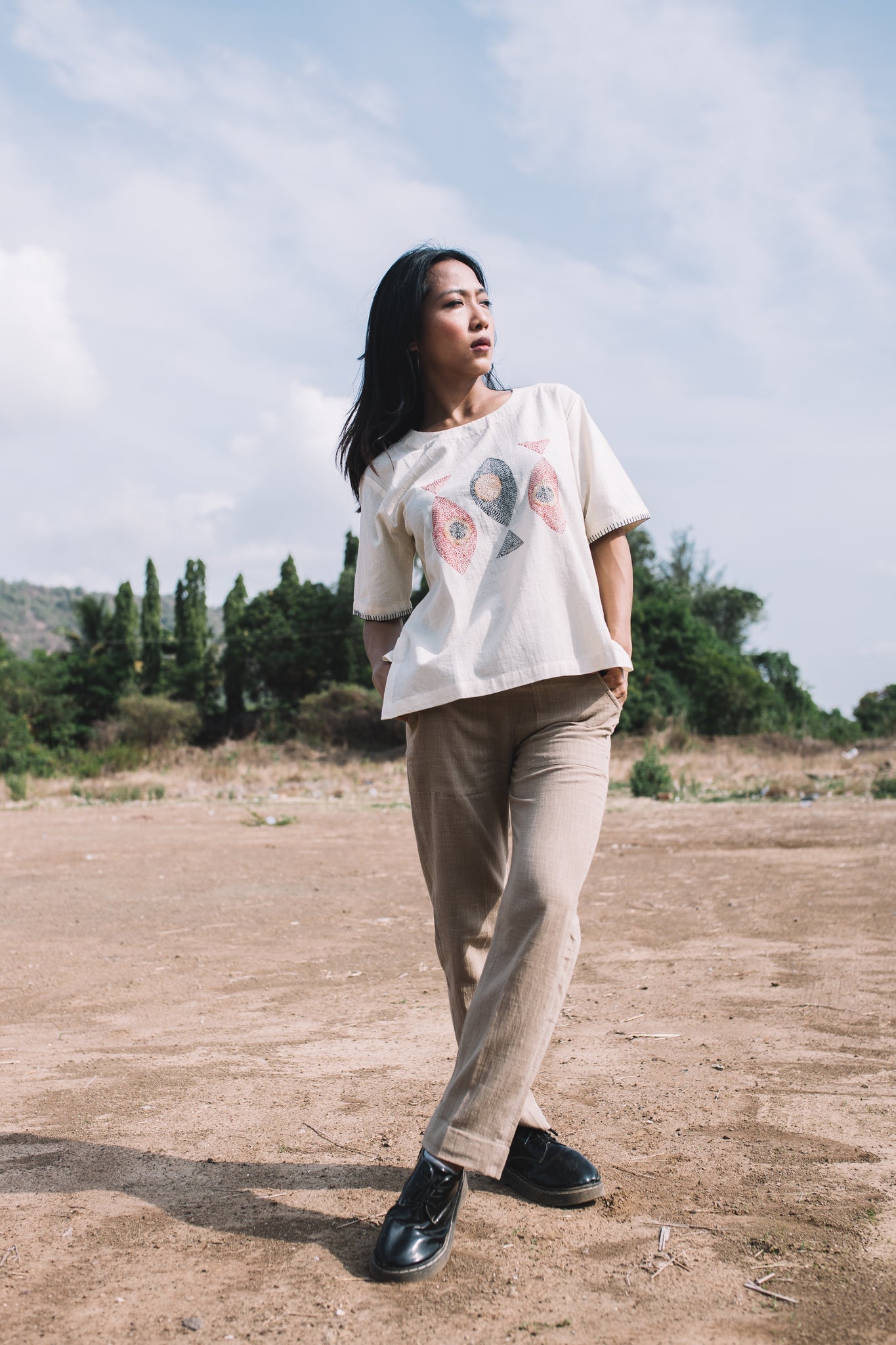 Matsya Box Top - White - CiceroniTopsIra