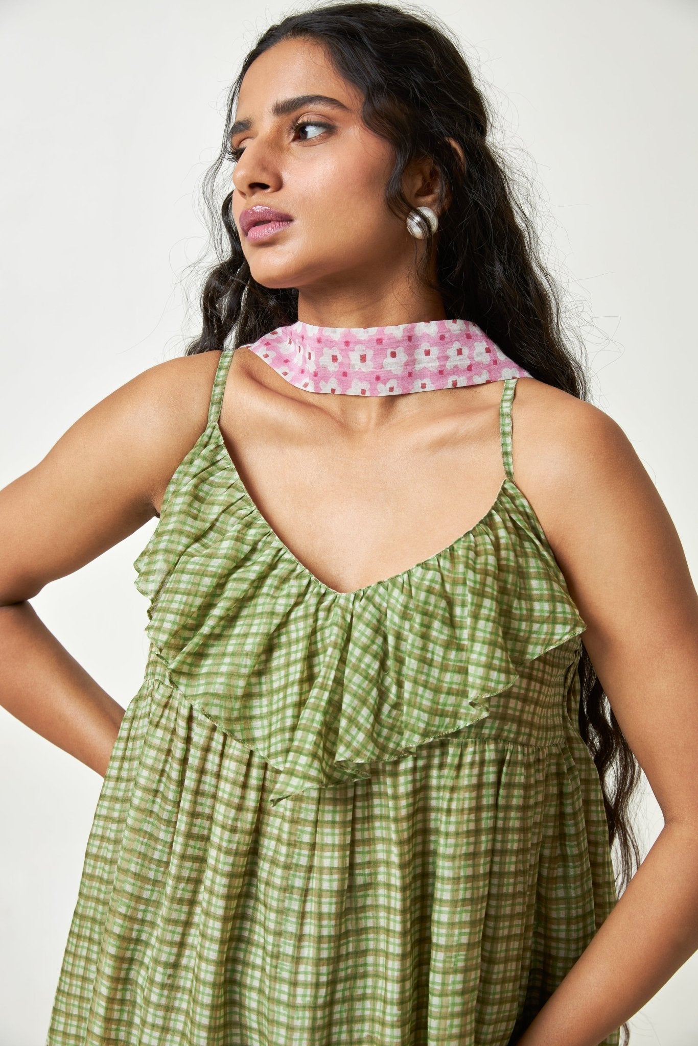 Meadow Glow Block Printed Dress - CiceroniDressPants and Pajamas