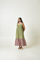 Meadow Glow Block Printed Dress - CiceroniDressPants and Pajamas