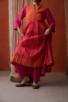 Meera Co-ord Set - Orange and Rani - CiceroniKurta Set, Everyday WearGulmohar Calcutta