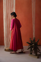 Meera Co-ord Set - Orange and Rani - CiceroniKurta Set, Everyday WearGulmohar Calcutta
