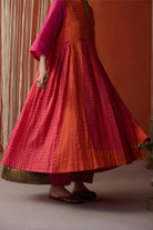 Meera Co-ord Set - Orange and Rani - CiceroniKurta Set, Everyday WearGulmohar Calcutta