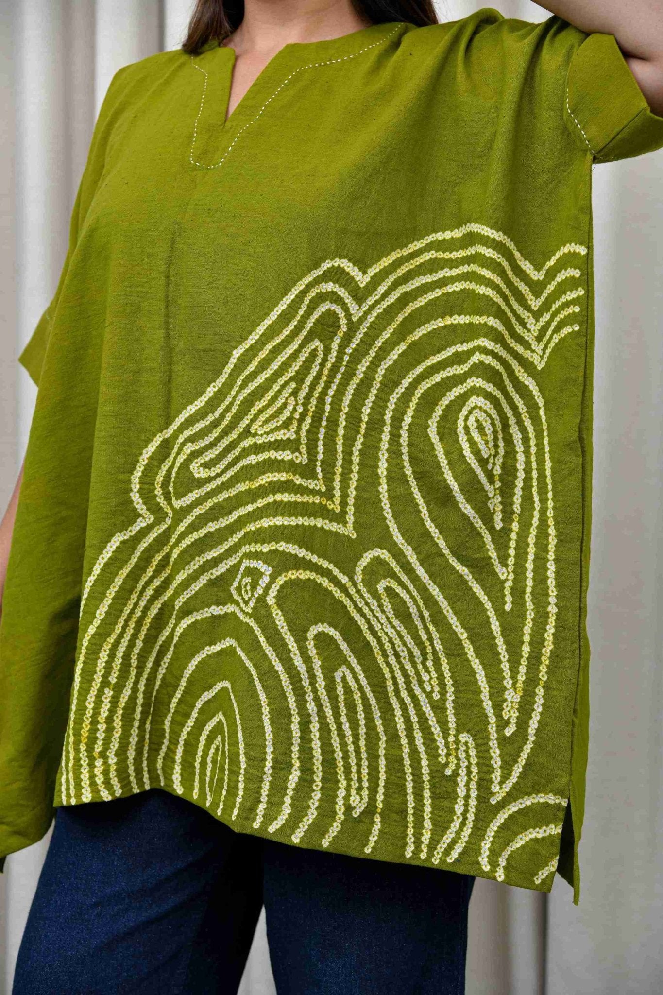 Mehandi Fingerprint Top - CiceroniTopsYD Aashiya