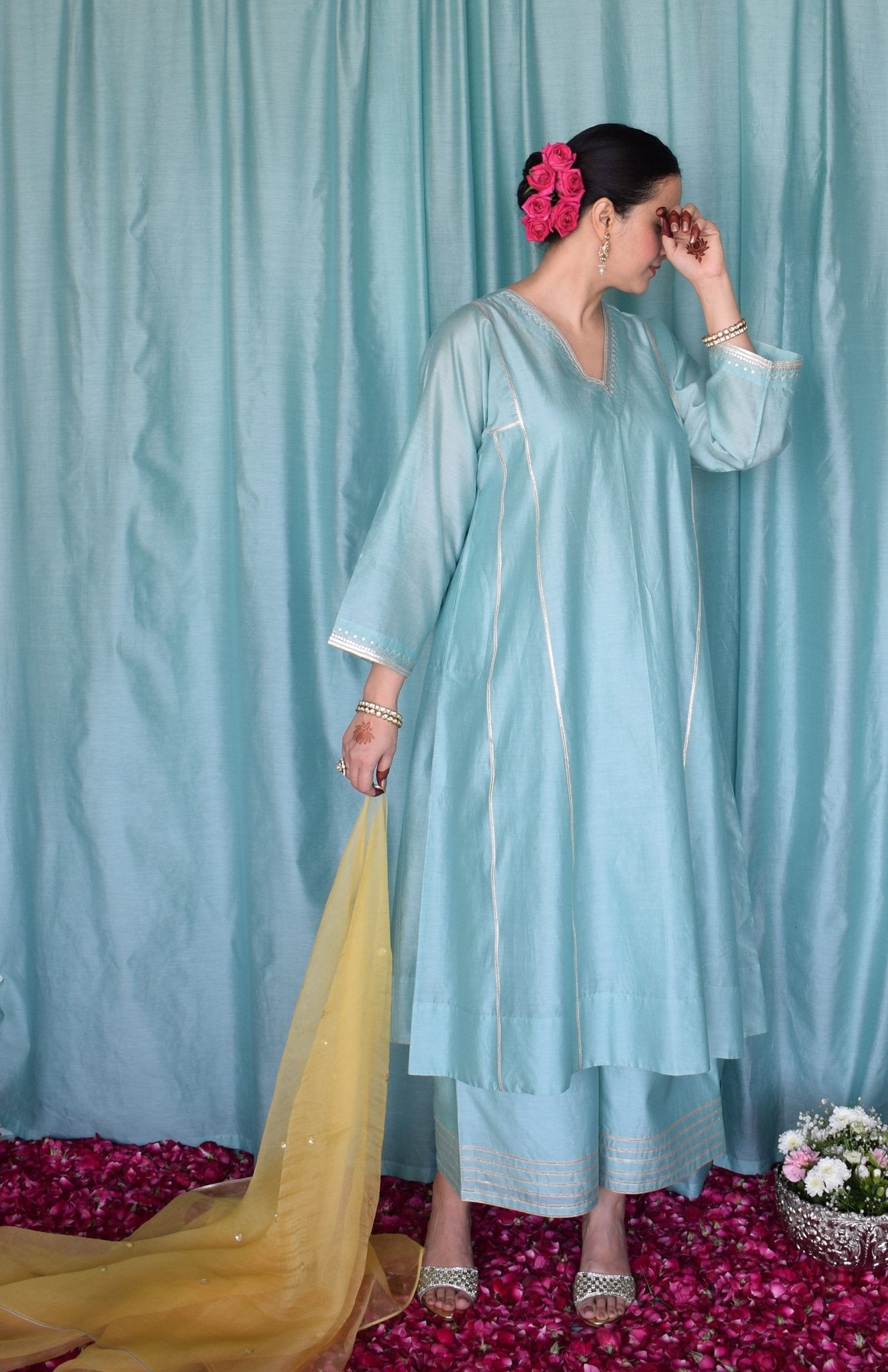 Meher Chanderi Set - CiceroniKurta Set, Festive wearHouse of Moxa