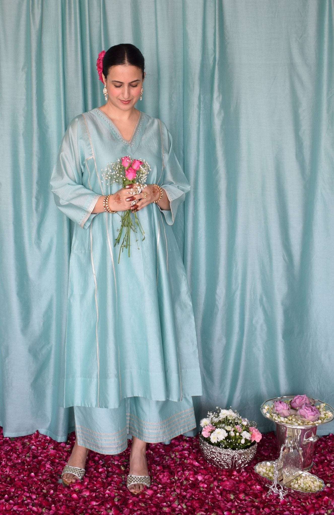 Meher Chanderi Set - CiceroniKurta Set, Festive wearHouse of Moxa