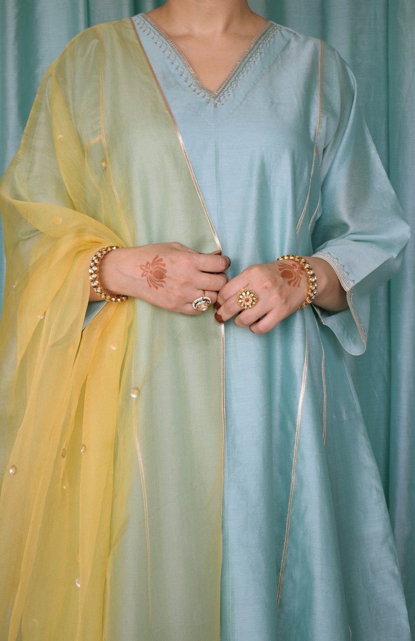 Meher Chanderi Set - CiceroniKurta Set, Festive wearHouse of Moxa