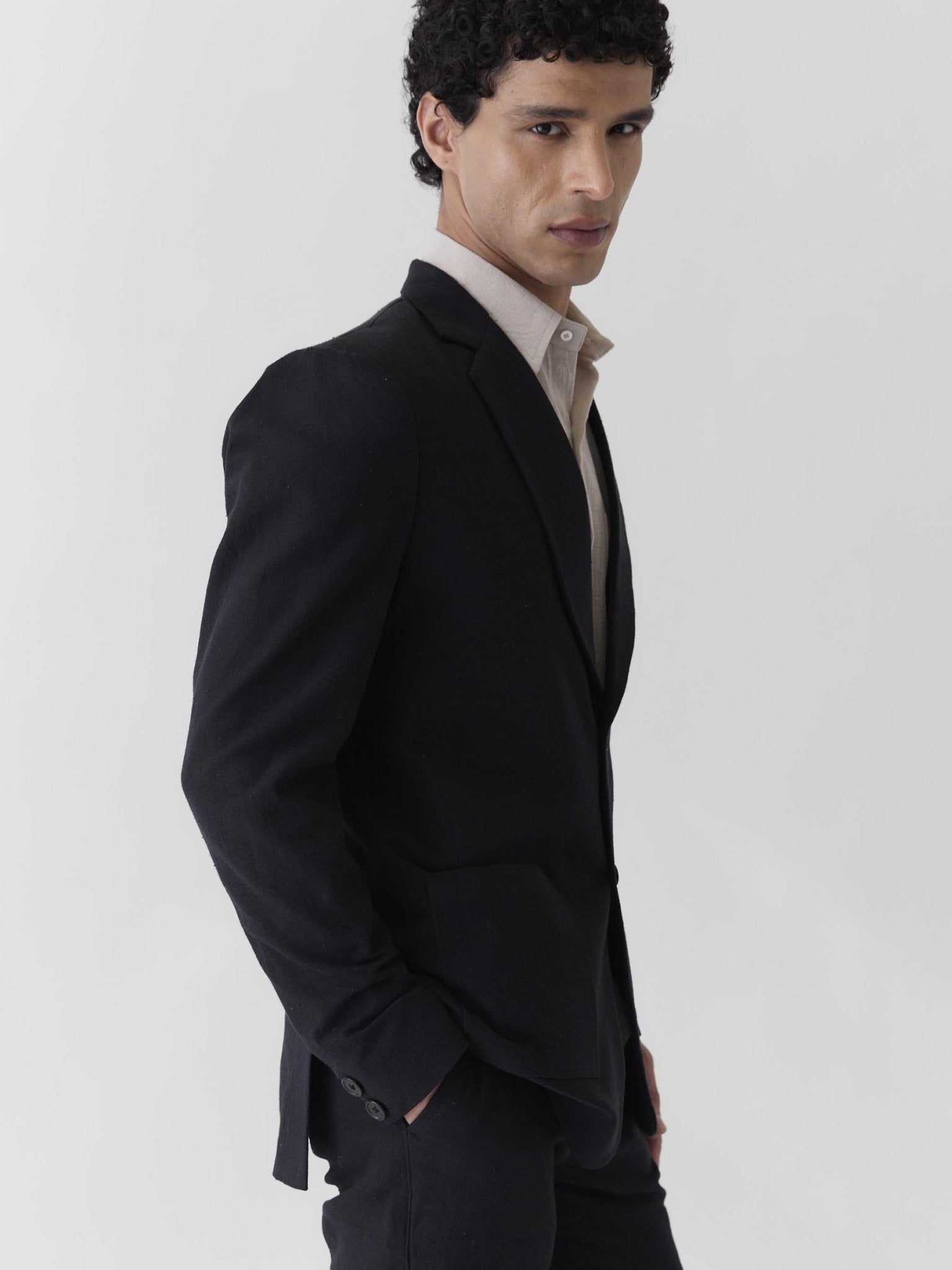 Men's Casual Blazer - Black - CiceroniJacketsMareen