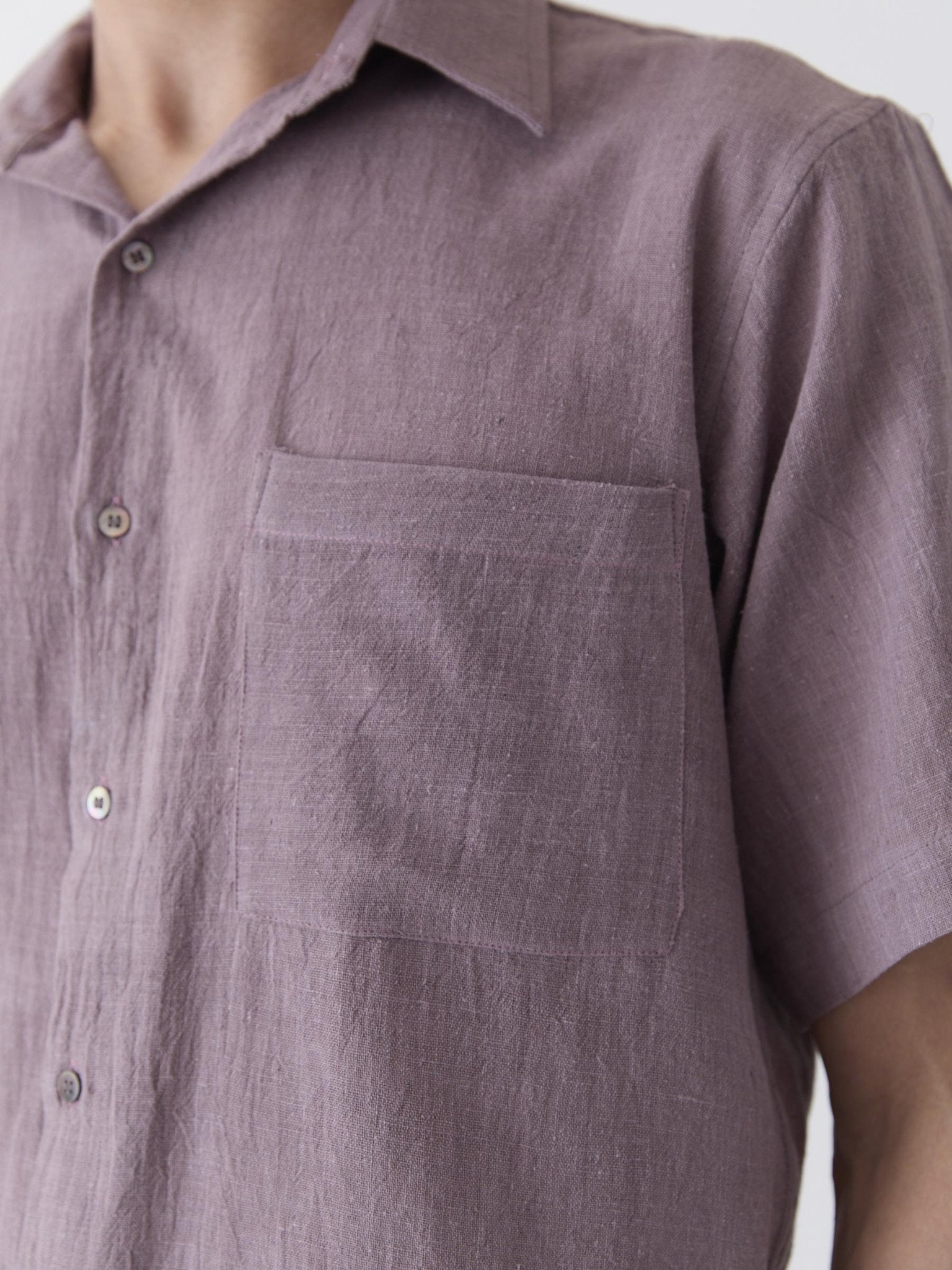 Men's Half Sleeve Shirt - Mauve Purple - CiceroniMen ShirtsMareen
