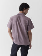 Men's Half Sleeve Shirt - Mauve Purple - CiceroniMen ShirtsMareen