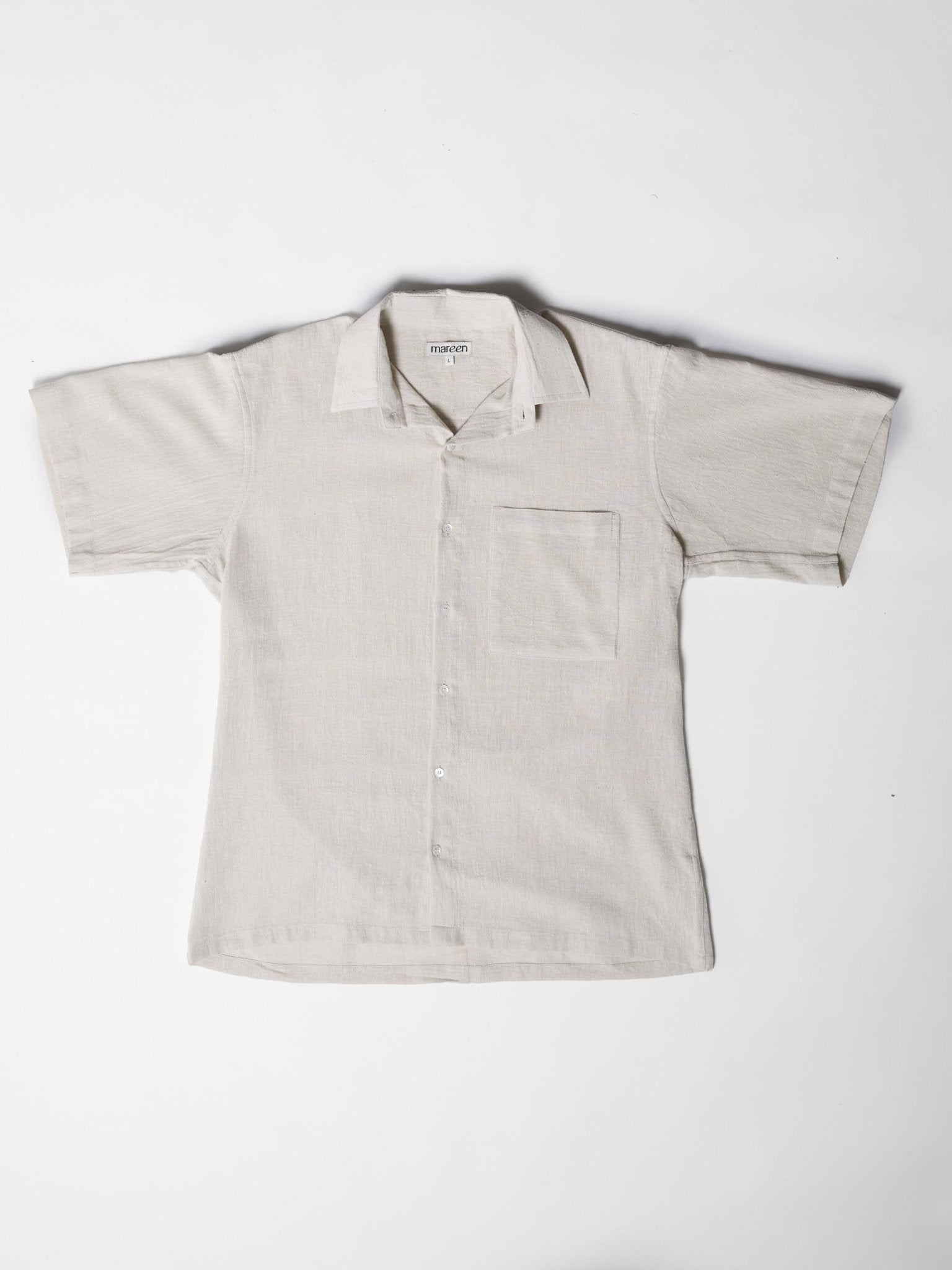 Men's Half Sleeve Shirt - Natural Undyed - CiceroniMen ShirtsMareen