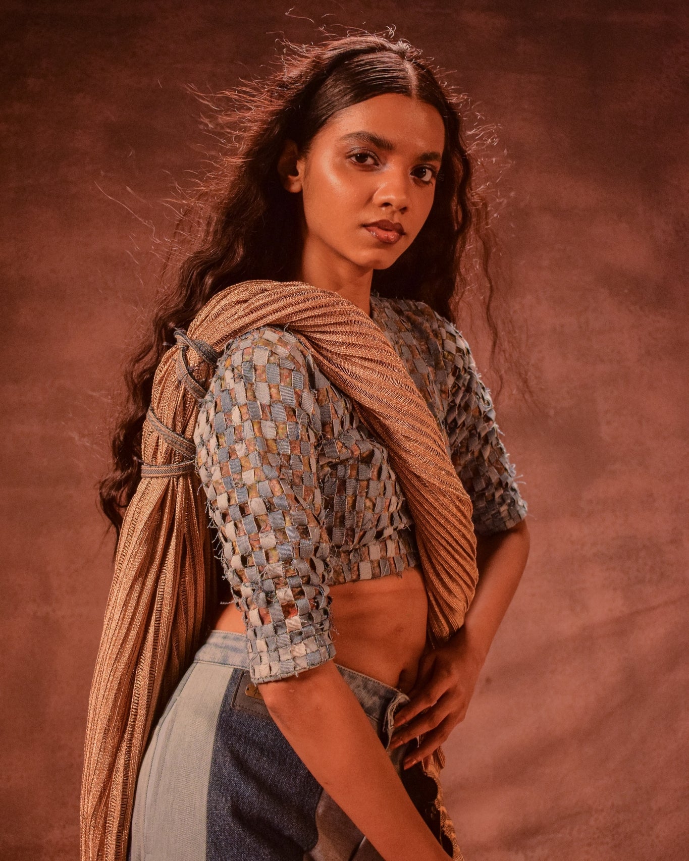 Metallic Knit Saree - CiceroniSareeAnam Husain