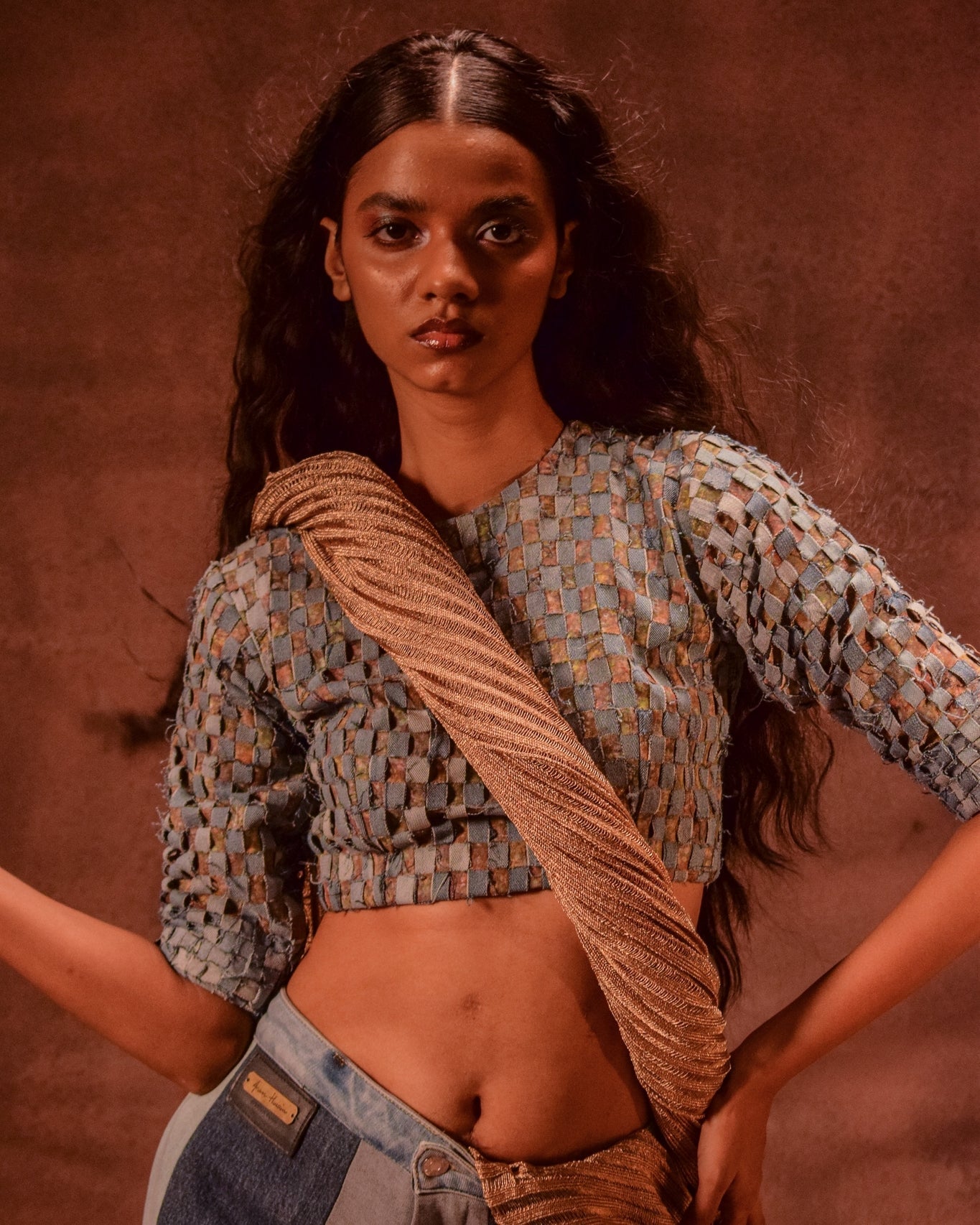 Metallic Knit Saree - CiceroniSareeAnam Husain