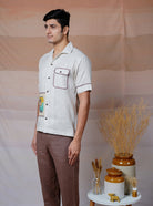 Metro Moments - Hand Embroidered Unisex Linen Shirt - CiceroniShirtsCultura Studio