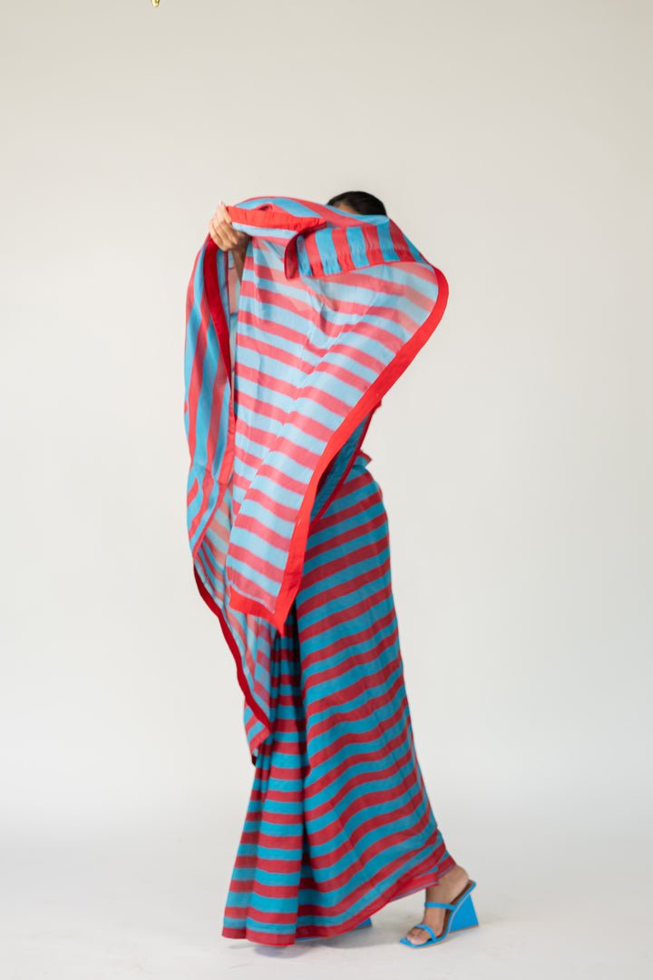 Metro Stripes Saree - CiceroniSareeSilai Studio