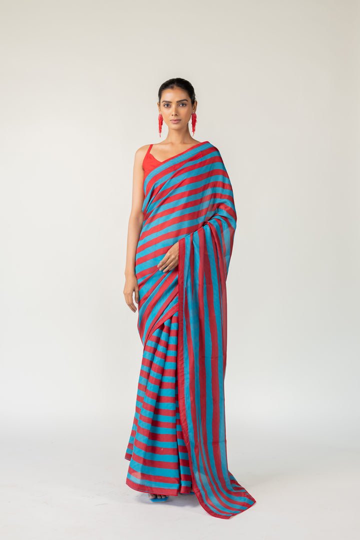 Metro Stripes Saree - CiceroniSareeSilai Studio