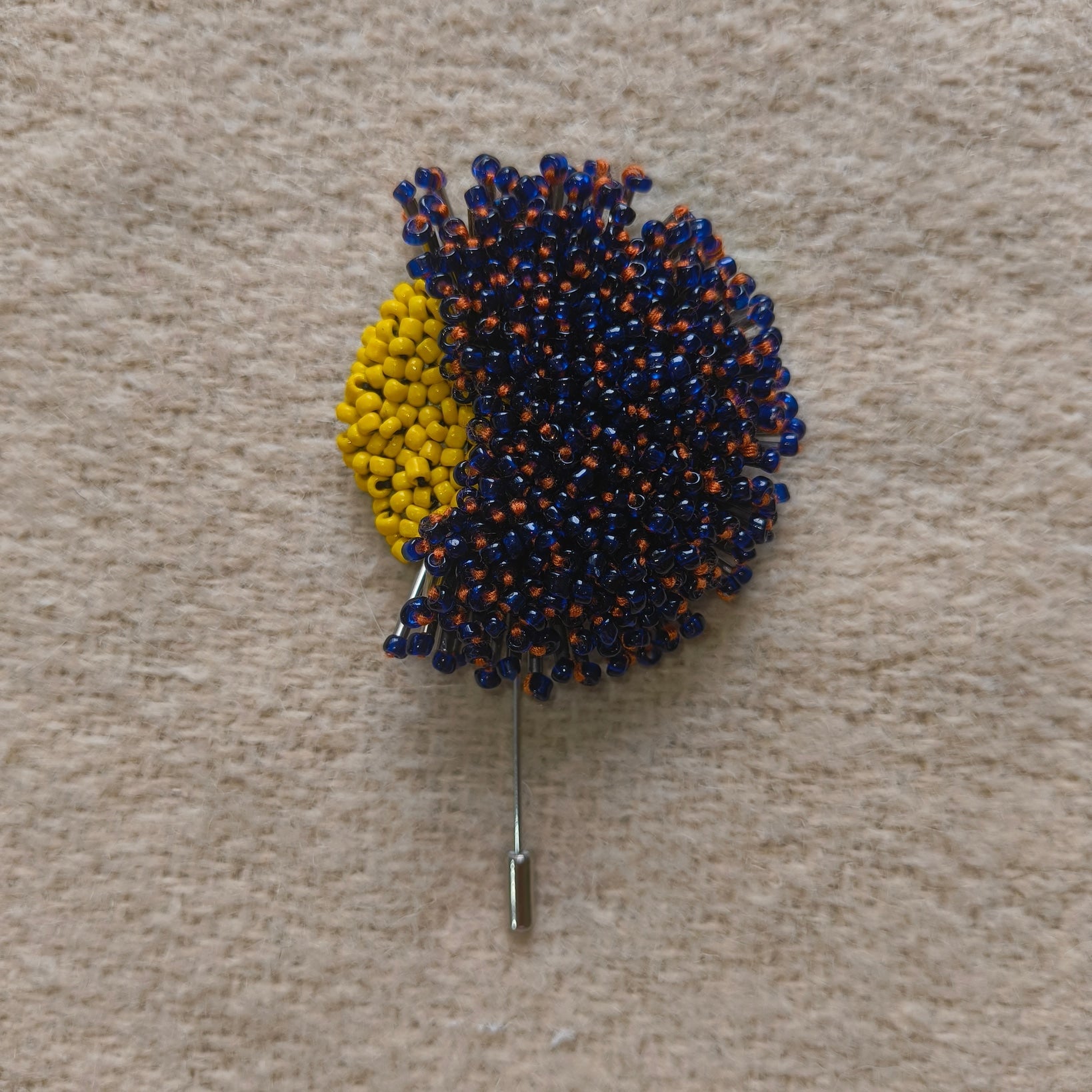 Midnight Bloom Brooch - Dark Persian blue - CiceroniBroochBandish