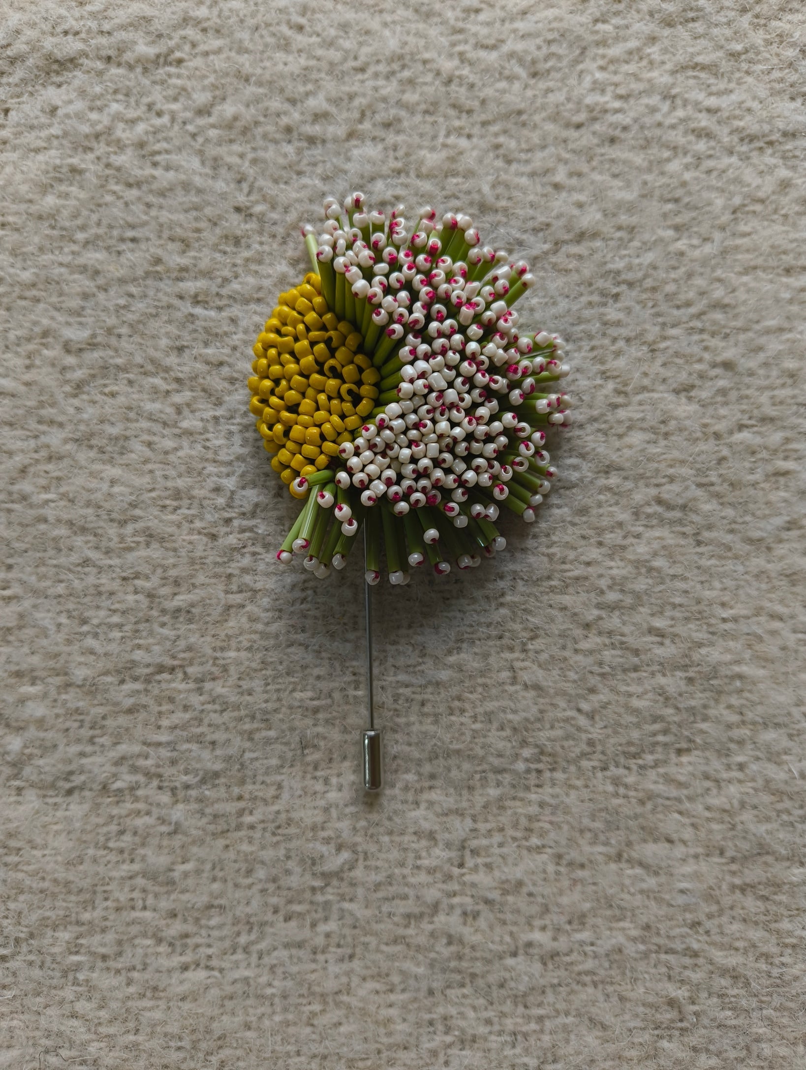 Midnight Bloom Brooch - Off White - CiceroniBroochBandish