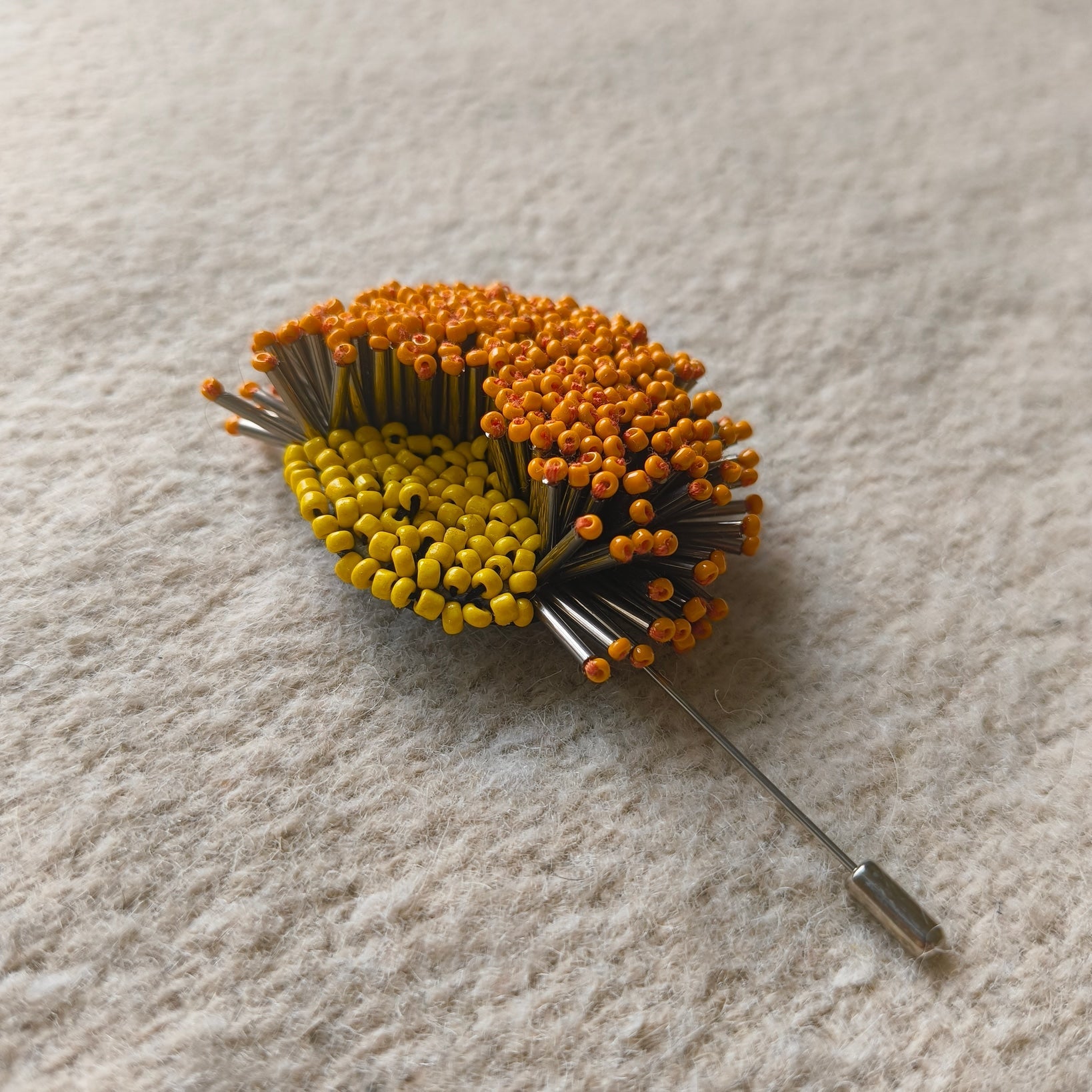 Midnight Bloom Brooch - Orange - CiceroniBroochBandish