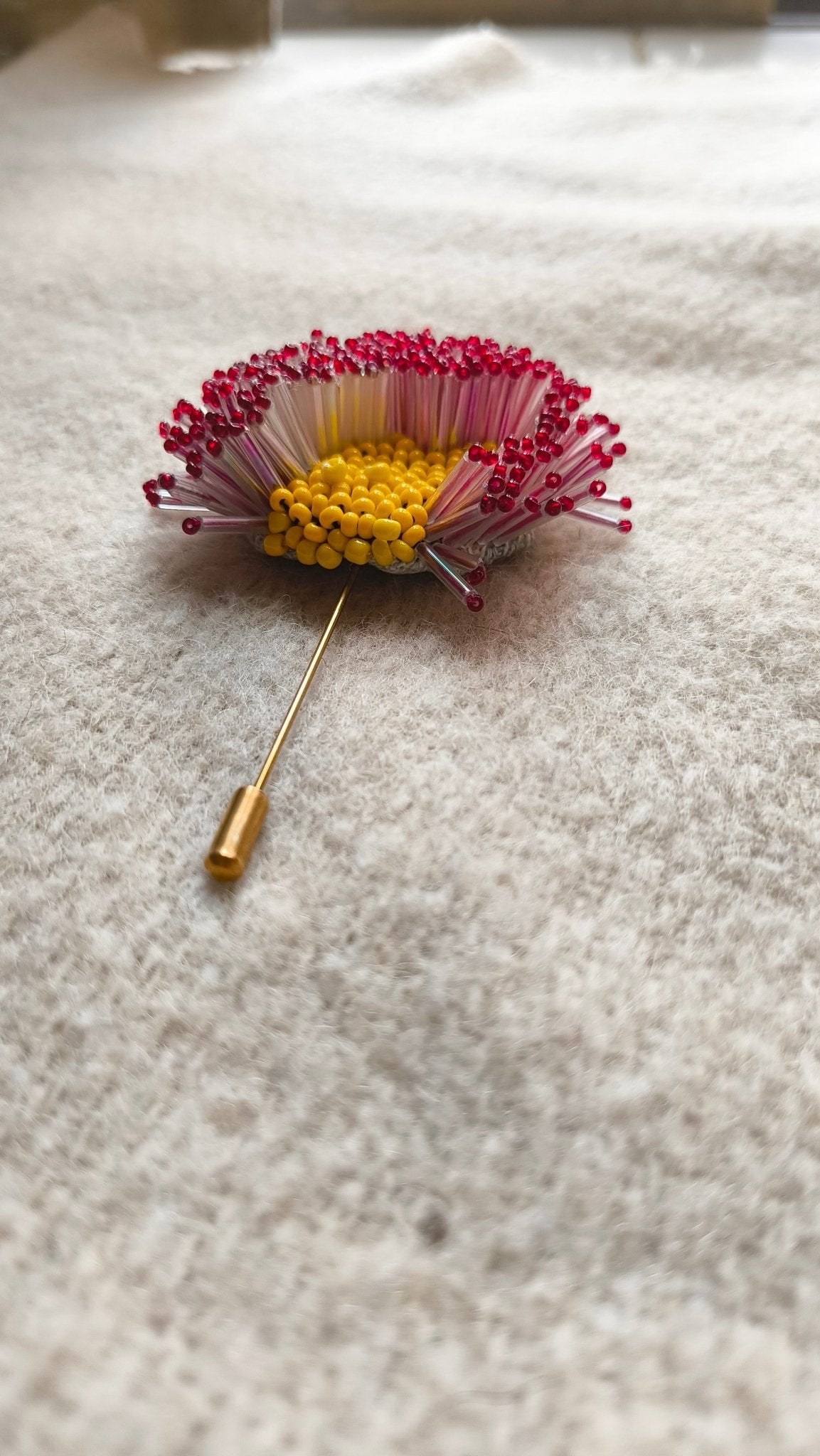 Midnight Bloom Brooch - Red - CiceroniBroochBandish