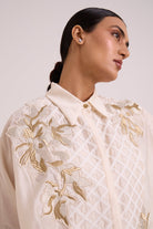 Mimi - Ivory Framed Shirt Dress - CiceroniDressesMadder Much