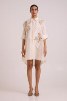 Mimi - Ivory Framed Shirt Dress - CiceroniDressesMadder Much