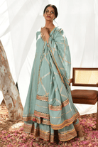 Mint Atrangi Anarkali Set - CiceroniKurta Set, Festive WearOmaana