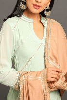 Mint Fizaa Kurta Set - CiceroniKurta Set, Festive WearOmaana