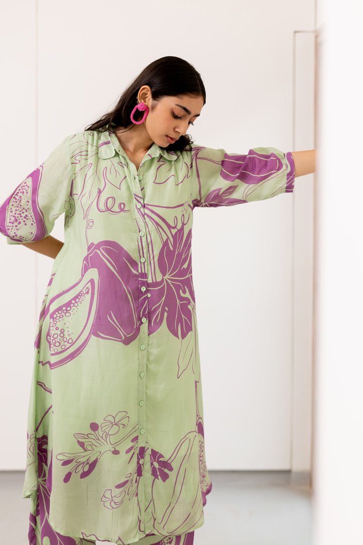 Mint Purple Papeeta Kurta Set - CiceroniKurta Set, Everyday WearSilai Studio