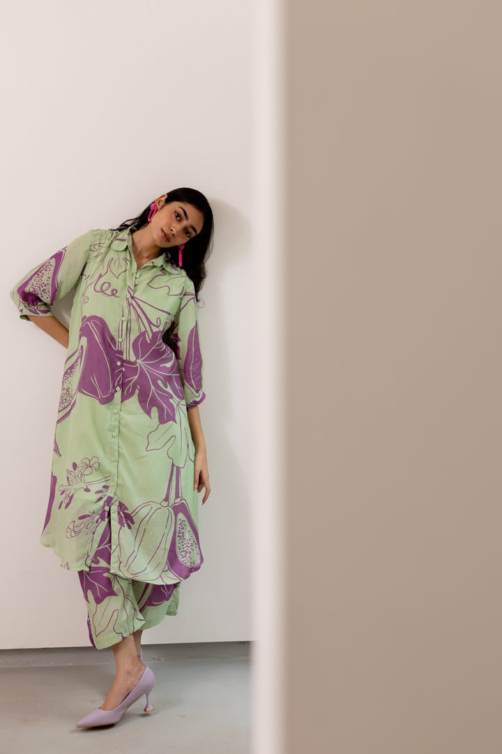 Mint Purple Papeeta Kurta Set - CiceroniKurta Set, Everyday WearSilai Studio