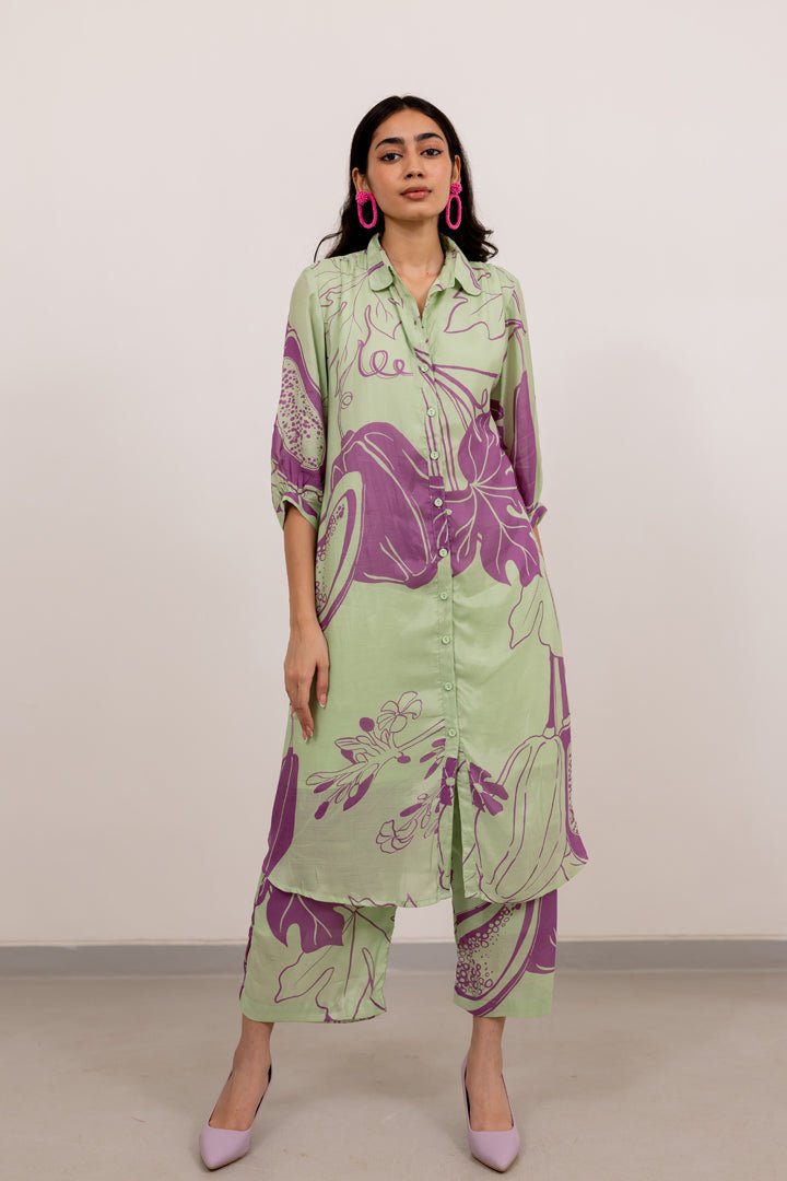 Mint Purple Papeeta Kurta Set - CiceroniKurta Set, Everyday WearSilai Studio