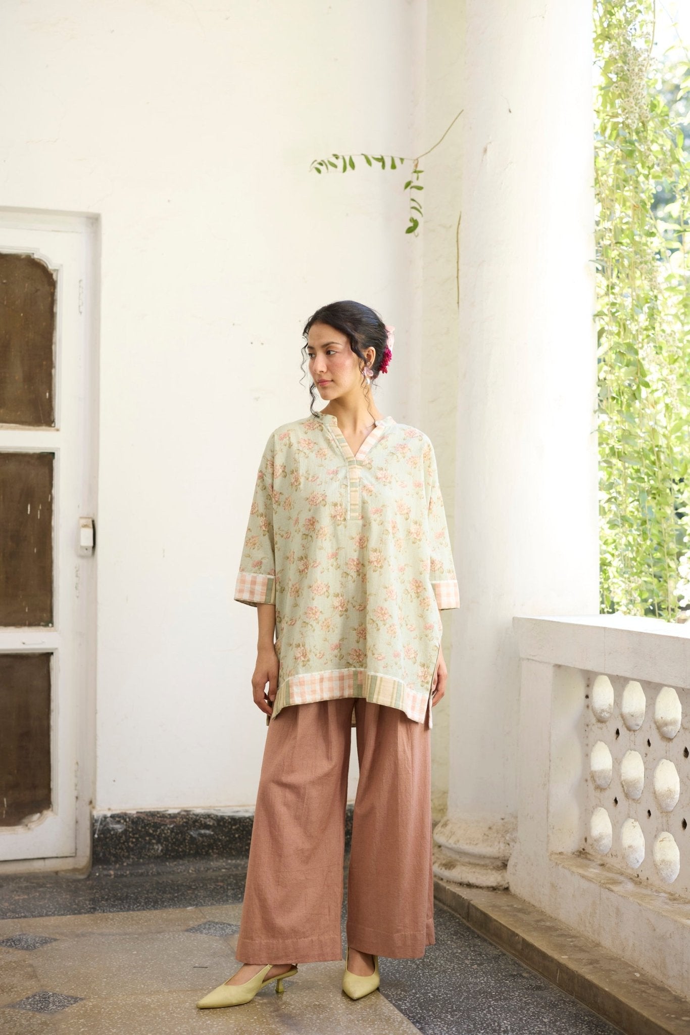 Mio Co - ord Set - Leaf Green and Peach - CiceroniCo - ord SetKhyati Rughani