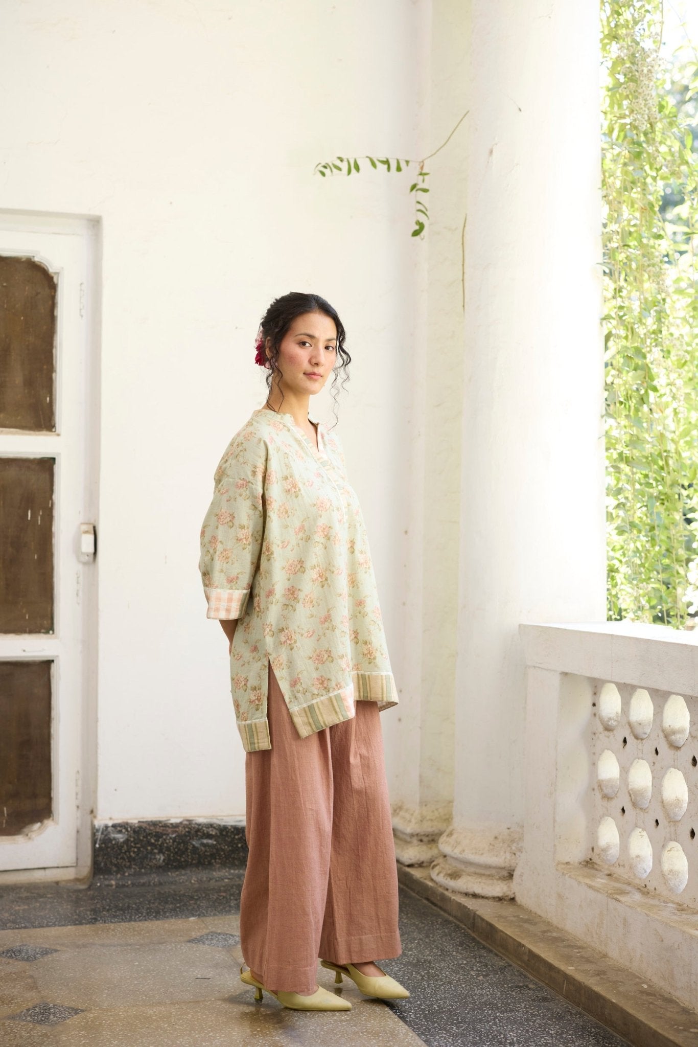 Mio Co - ord Set - Leaf Green and Peach - CiceroniCo - ord SetKhyati Rughani