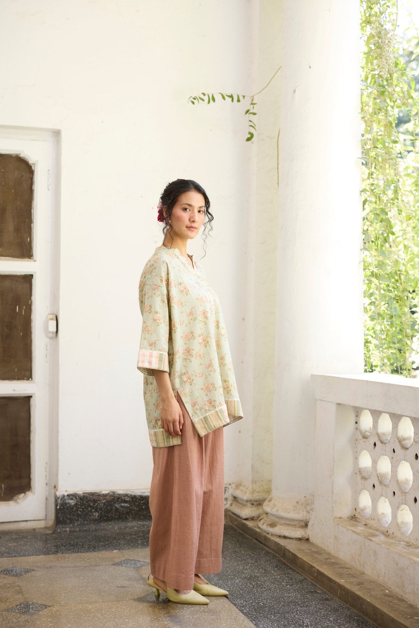 Mio Co - ord Set - Leaf Green and Peach - CiceroniCo - ord SetKhyati Rughani