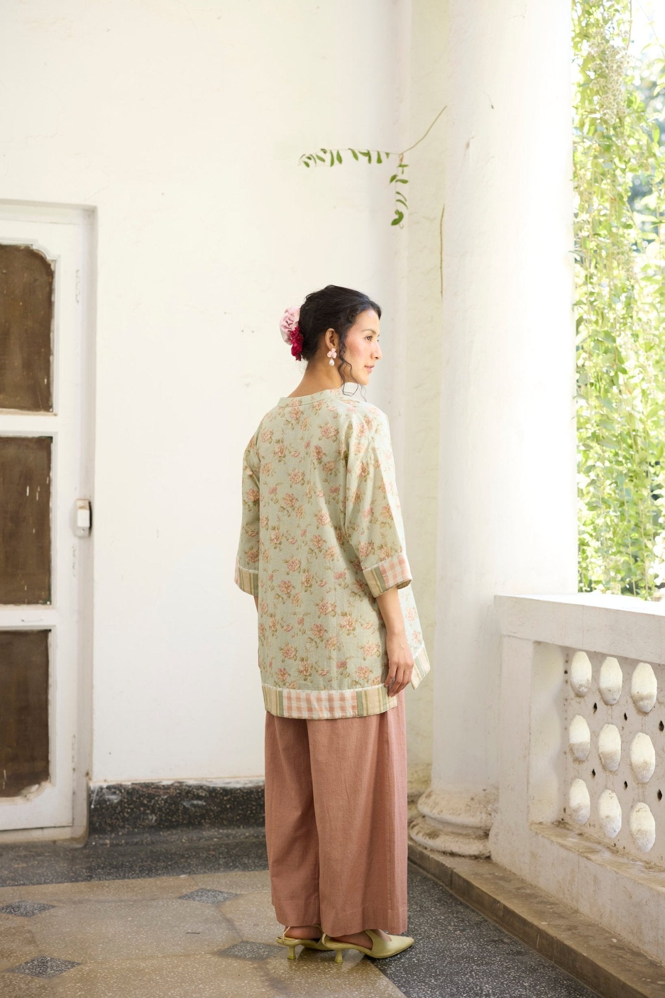 Mio Co - ord Set - Leaf Green and Peach - CiceroniCo - ord SetKhyati Rughani