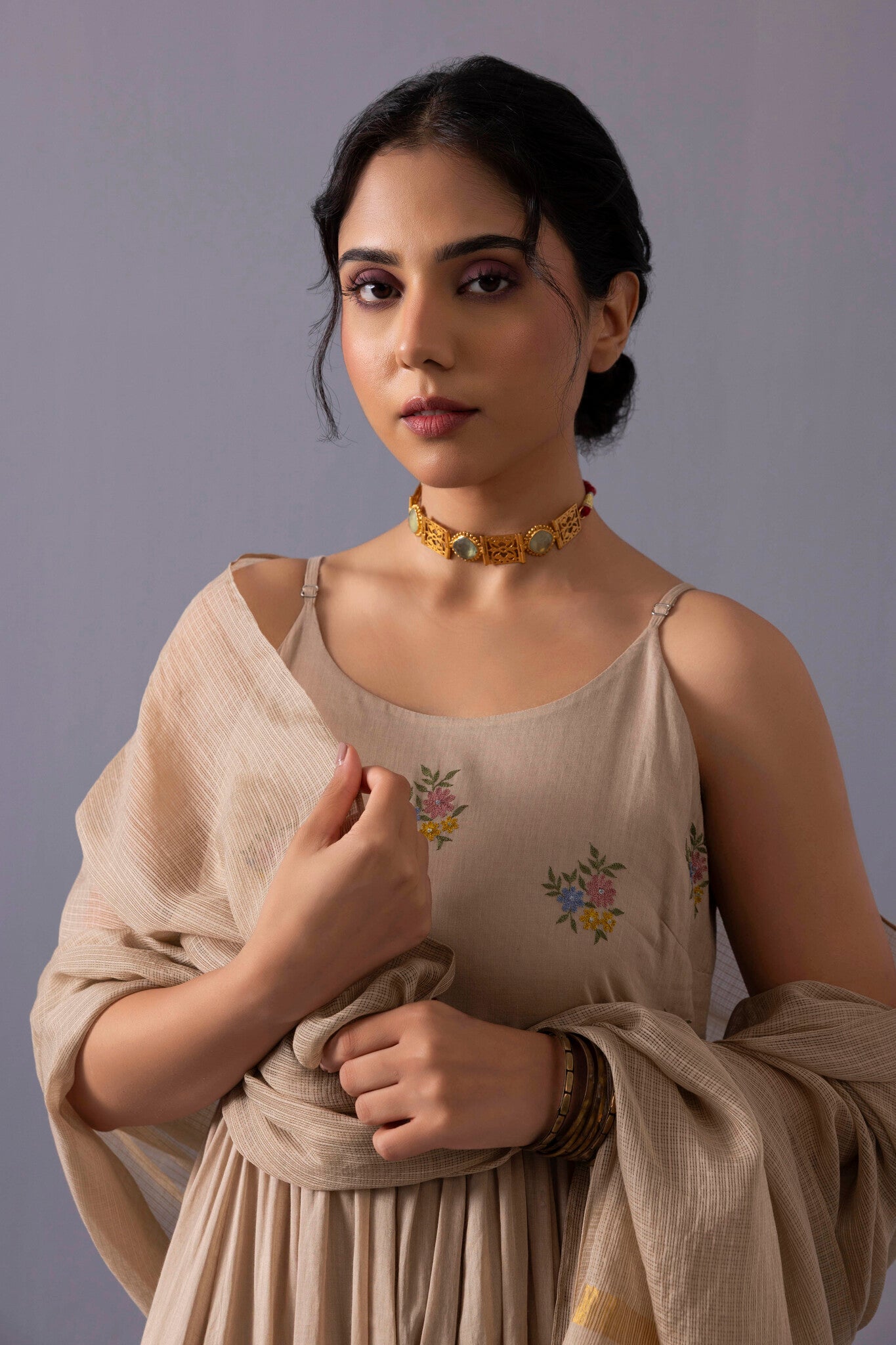 Mira Kurta Set - Beige - CiceroniKurta SetsLabel Shreya Sharma