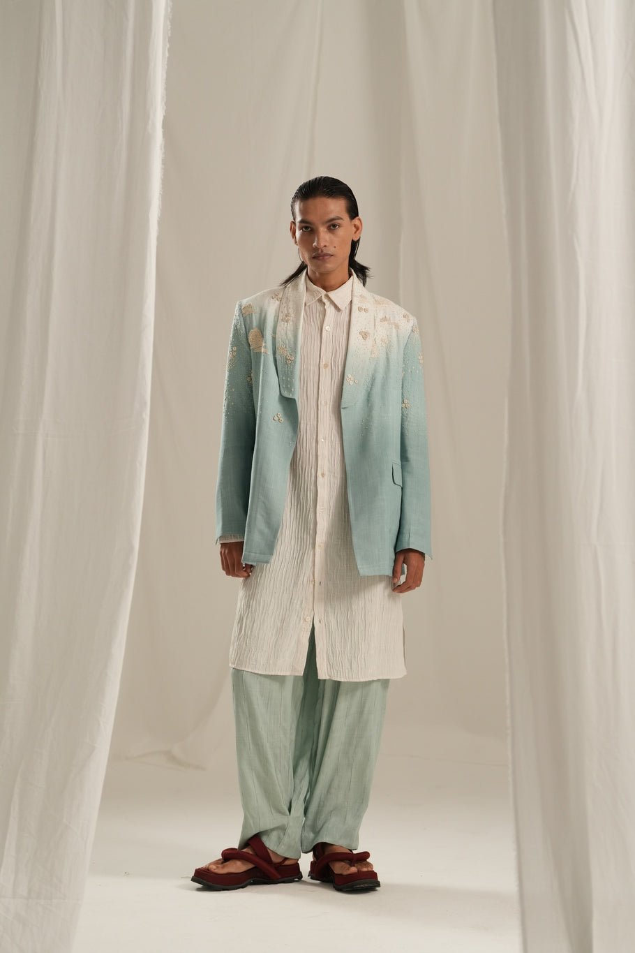 Mist Embroidery Blazer - CiceroniBlazersTil