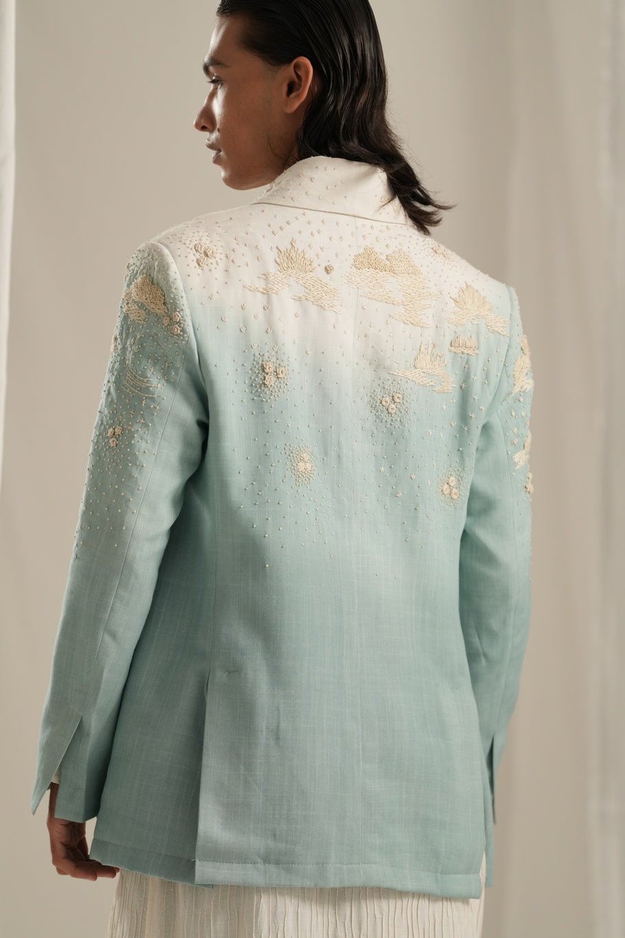 Mist Embroidery Blazer - CiceroniBlazersTil