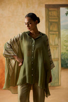 Mist Shirt - Beige and Green - CiceroniWomen ShirtsKhyati Rughani