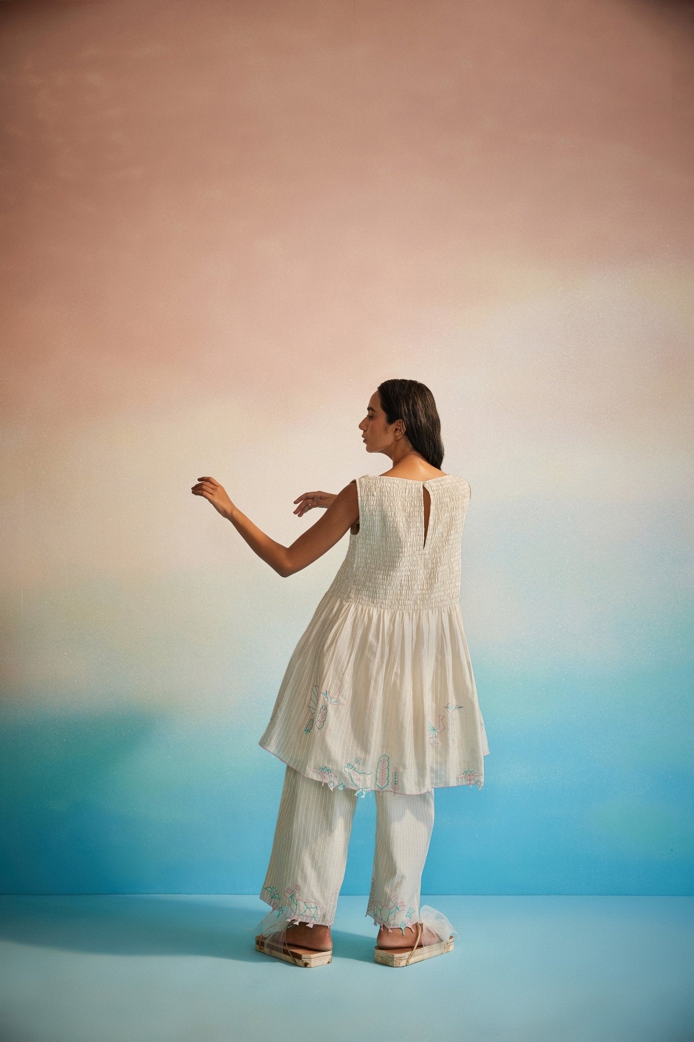 Miyabi Ruching Dress Set - CiceroniKurta Set, Everyday WearAhmev