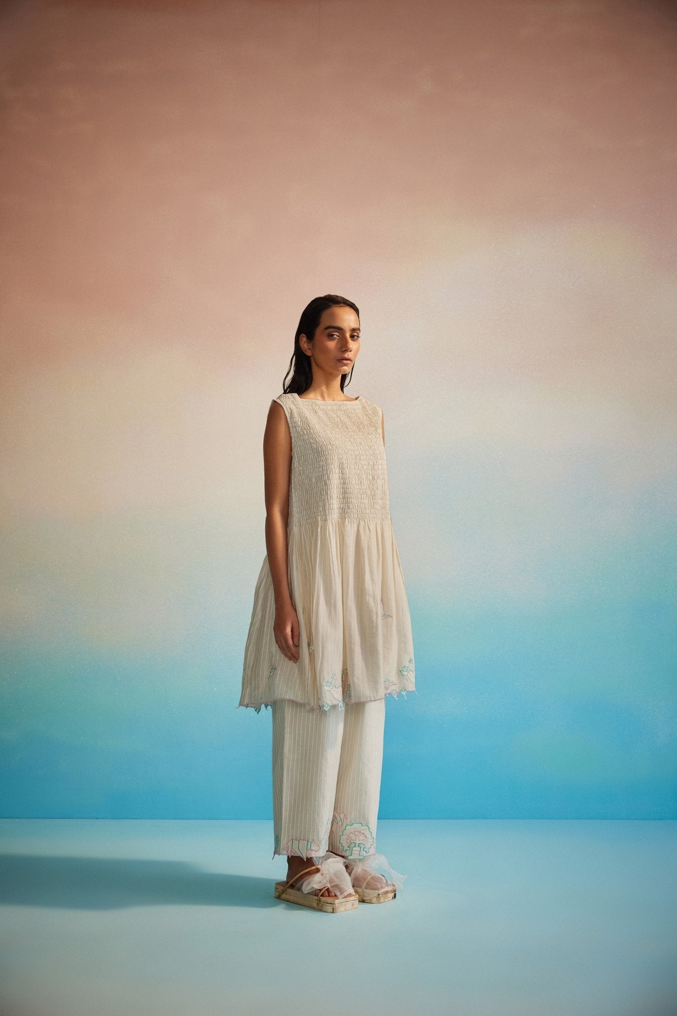 Miyabi Ruching Dress Set - CiceroniKurta Set, Everyday WearAhmev