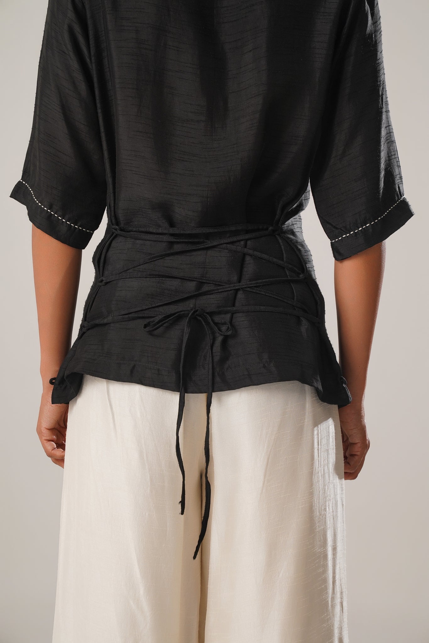 MJ Back Tie Shirt + Floral Pants - CiceroniCo - ord SetATBW