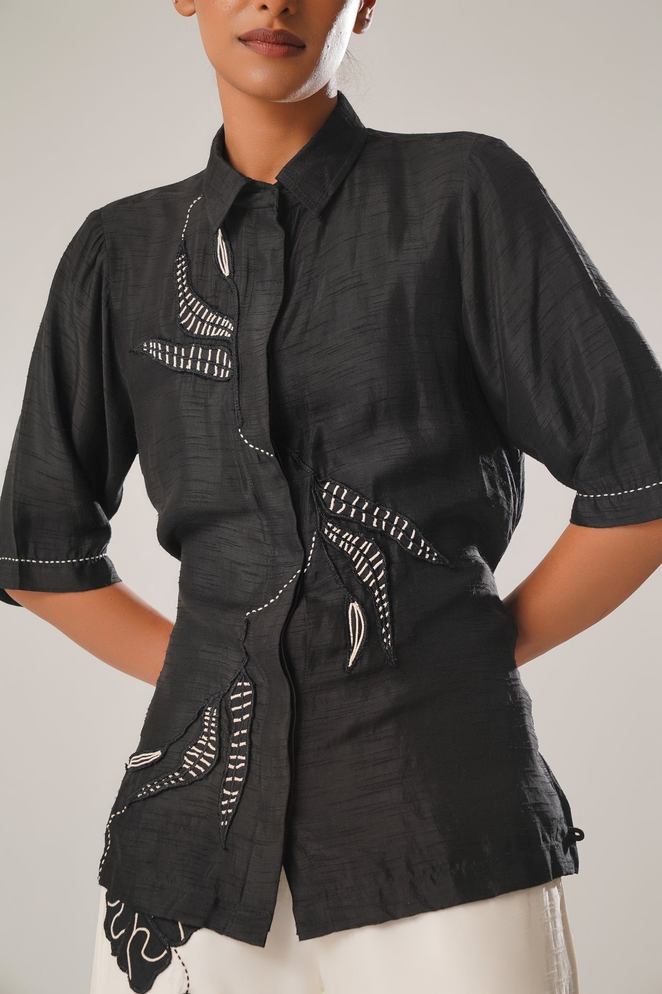 MJ Back Tie Shirt + Floral Pants - CiceroniCo - ord SetATBW