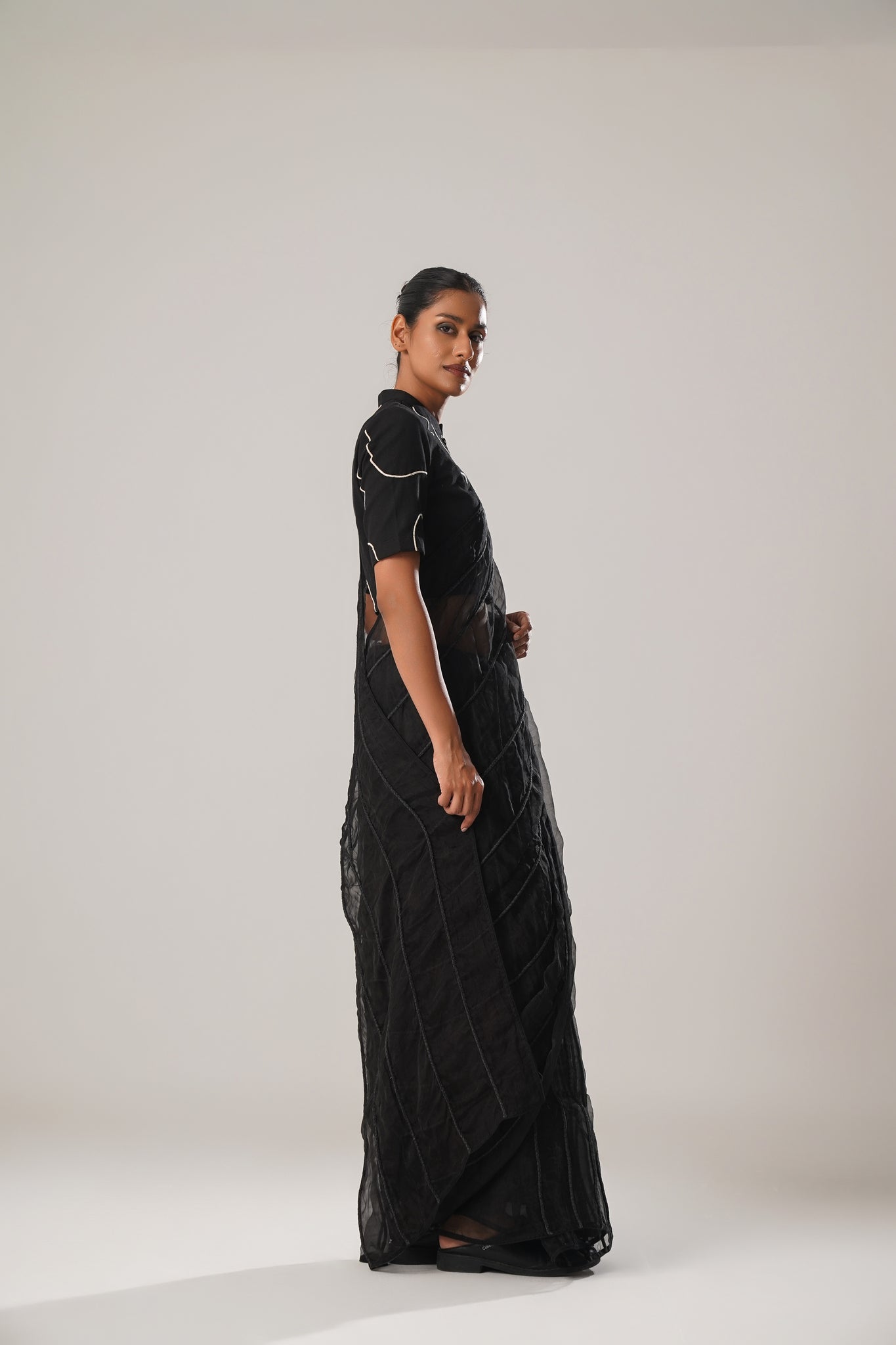 MJ Black Dori Saree - CiceroniSareeATBW