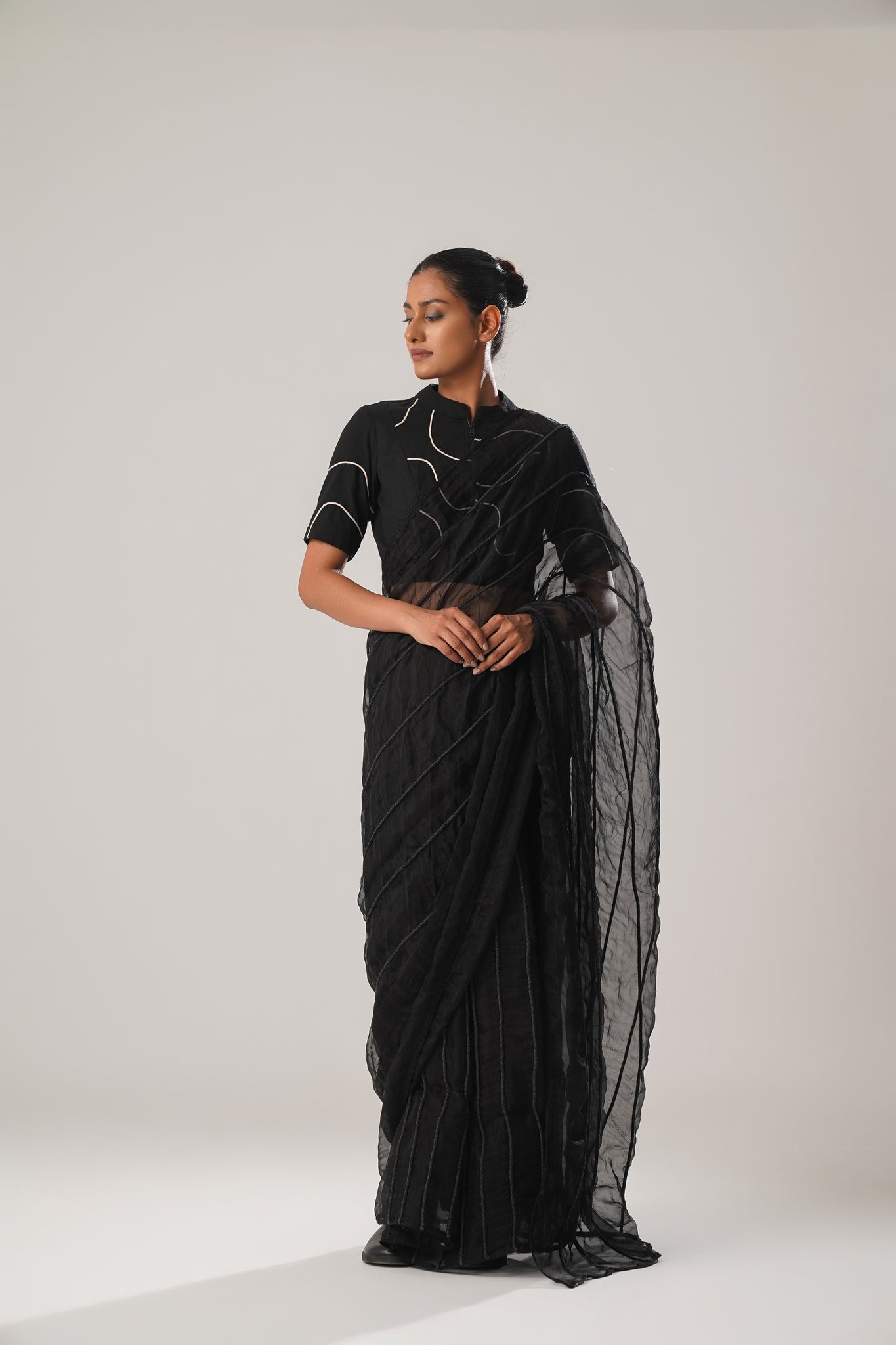 MJ Black Dori Saree - CiceroniSareeATBW