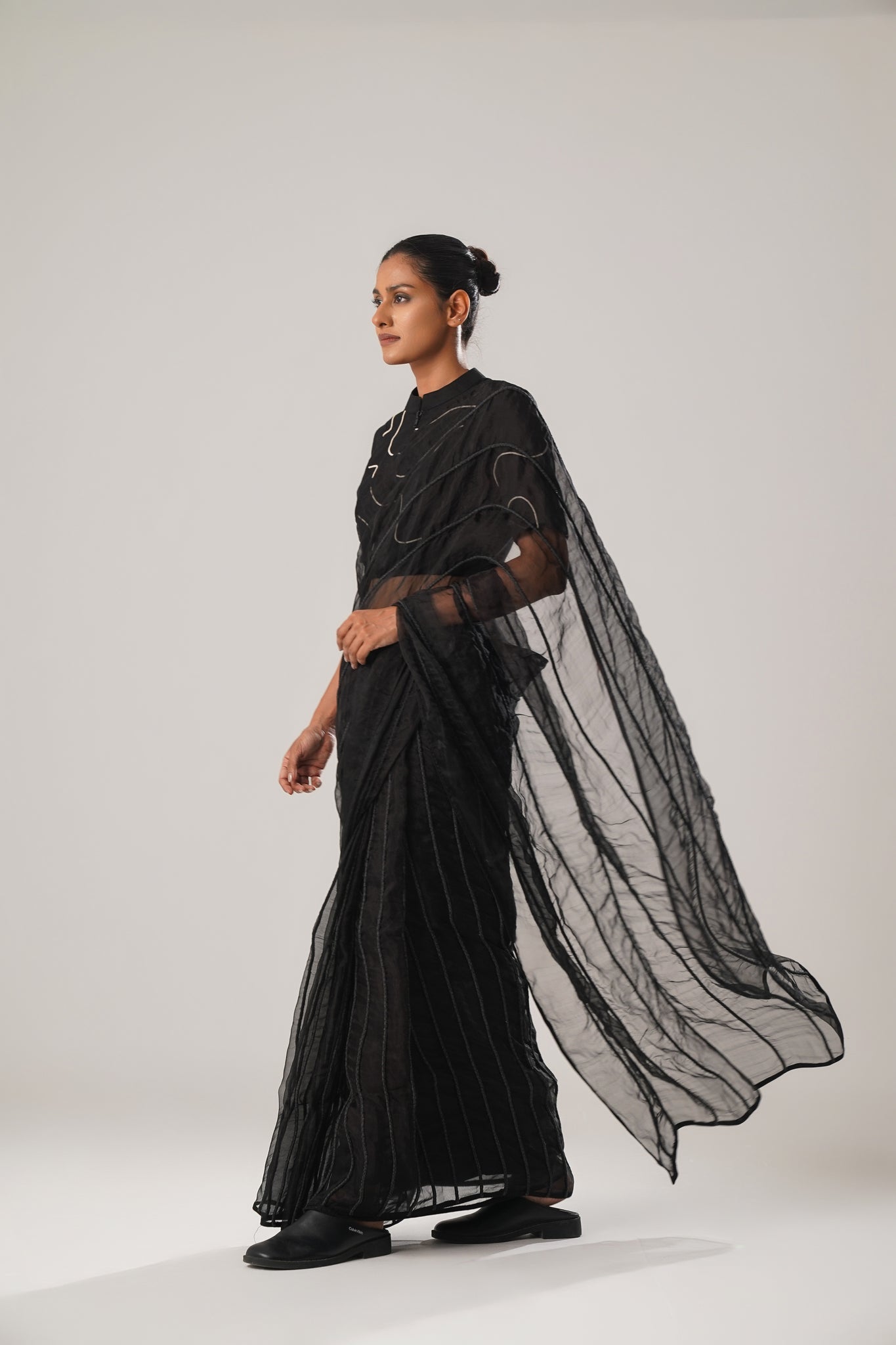 MJ Black Dori Saree - CiceroniSareeATBW