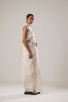 MJ White Dori Saree - CiceroniSareeATBW