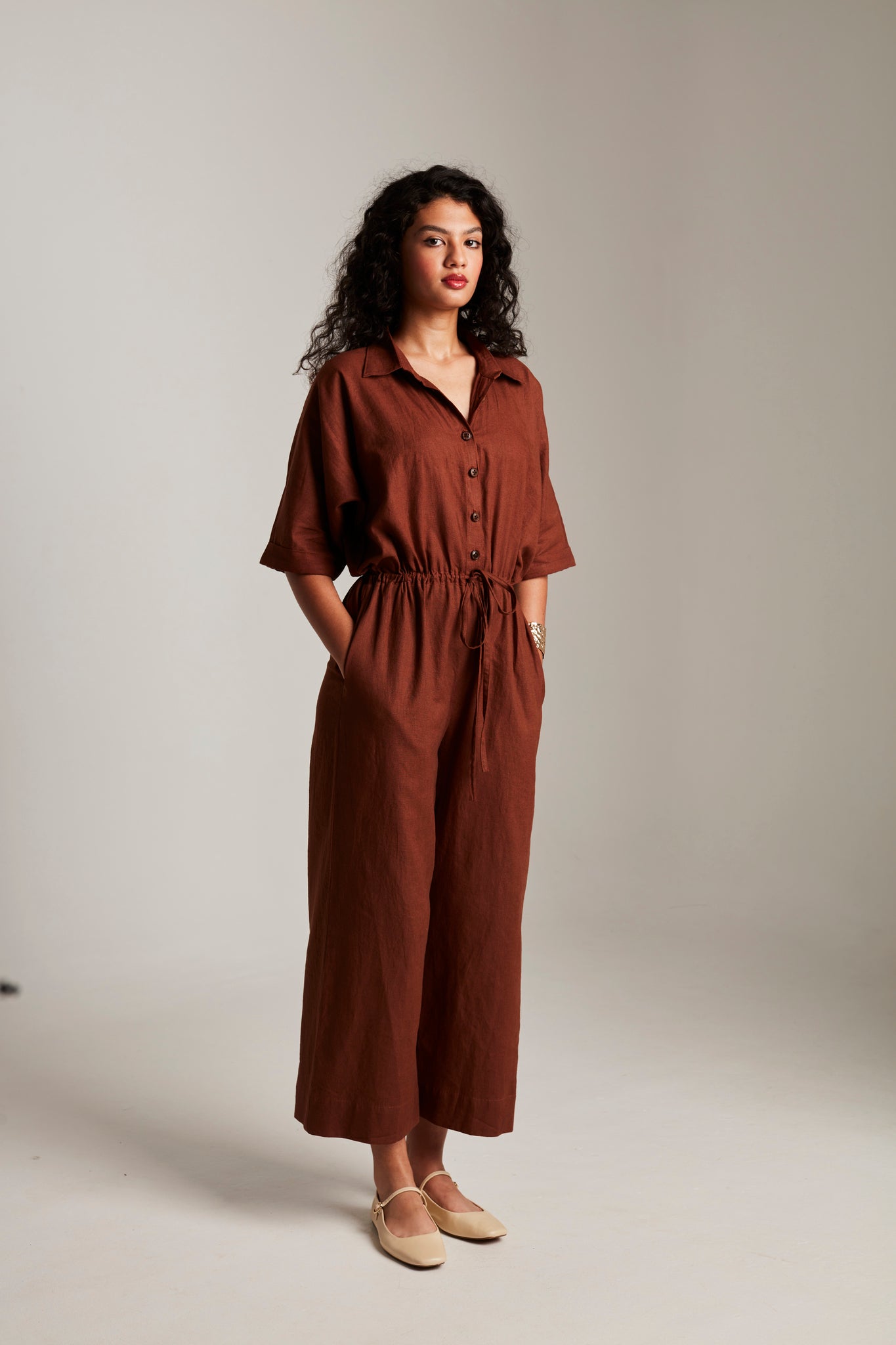 Mocha Co - Linen Boilersuit - CiceroniBoilersuitSaphed