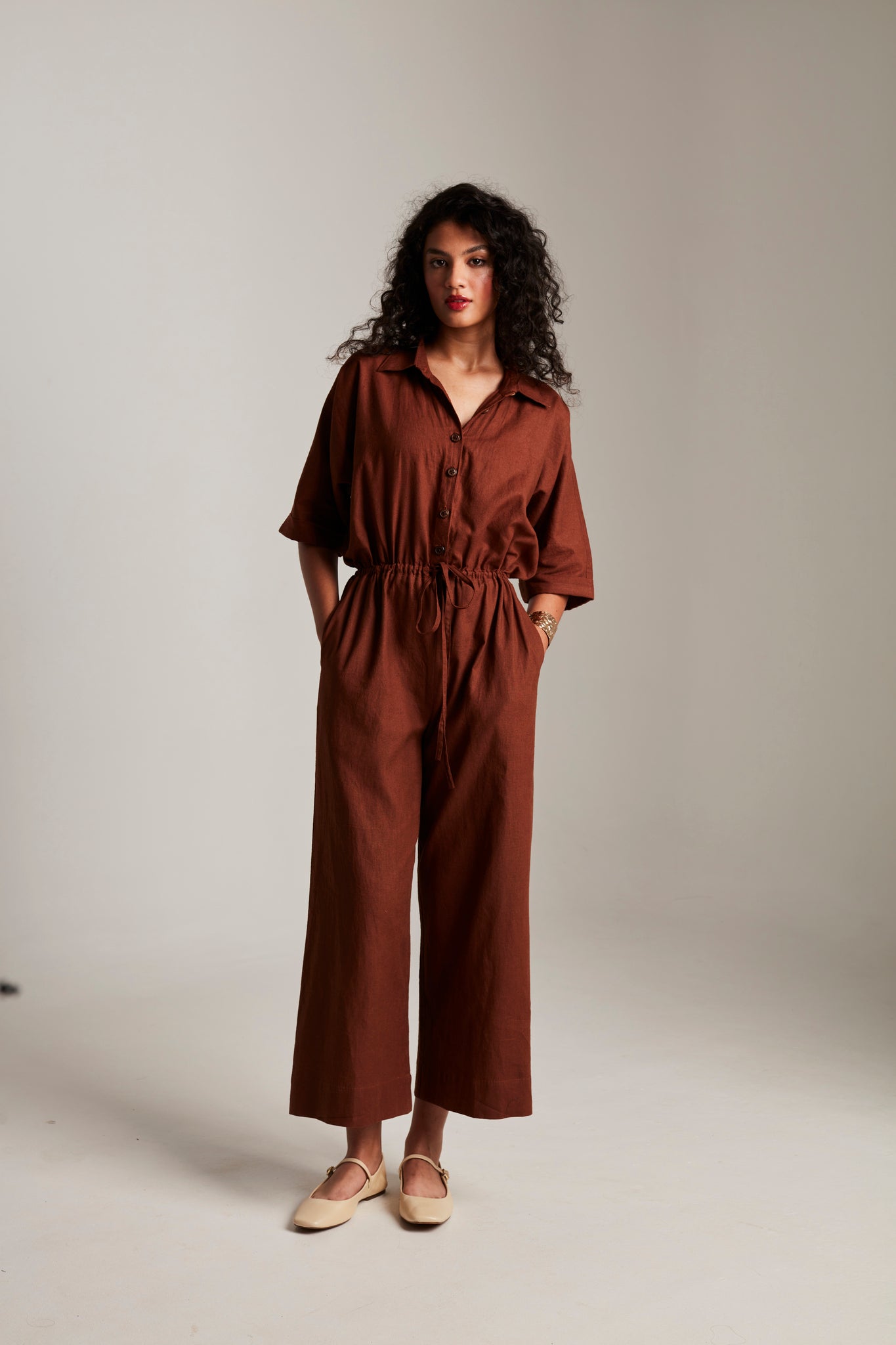 Mocha Co - Linen Boilersuit - CiceroniBoilersuitSaphed