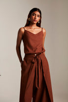 Mocha Co - Linen Camisole Top & Wrap Pants - CiceroniCo - ord SetSaphed