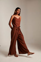 Mocha Co - Linen Camisole Top & Wrap Pants - CiceroniCo - ord SetSaphed